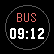 Circle showing BUS over 09:12
