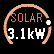Orange gauge circle labelled SOLAR at 78 percent