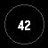 Circle showing just the number 42